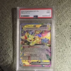 Pikachu Ex 57/191 Surging Sparks Ssp EN Holo Rare PSA 9 Pokemon Card 2024 - Image 1