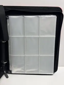 Pokemon TCG Card Holder 3 Ring Binder, 9 Cards Per Sheet, Zip Closure - Image 3