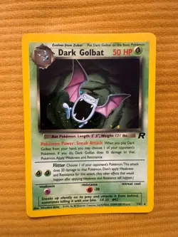 Dark Golbat 7/82 Team Rocket Unlimited Holo Rare Pokemon Card 2000 WOTC LP - Image 1