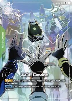 AGE Device (Alt Art) R+ GD02-103 Dual Impact Textured Foil Gundam Card Game NM/M - Image 1