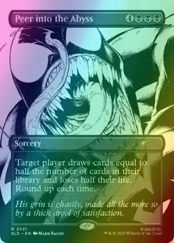 Peer into the Abyss Spider-Man Venom Unleashed Secret Lair INKS Foil MTG NM - Image 1