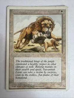 Savannah Lions R Fourth Edition 4ED MTG MP - Image 1