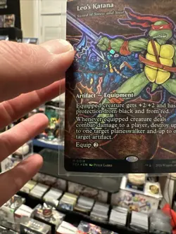 Leo's Katana (Borderless) Teenage Mutant Ninja Turtles Foil - MTG - Image 2