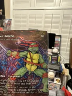 Leo's Katana (Borderless) Teenage Mutant Ninja Turtles Foil - MTG - Image 4