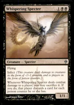 Whispering Specter LP Light Play New Phyrexia MTG [8082] - Image 1