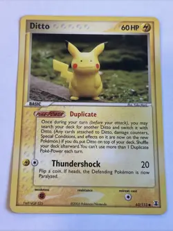 Pokemon Ditto Pikachu 63/113 Delta Species LP Condition - Image 1