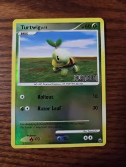 Turtwig 77/100 - Platinum Stamped Burger King Promo - Pokemon TCG Reverse Holo - Image 1