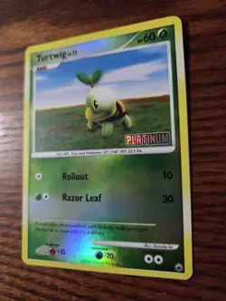 Turtwig 77/100 - Platinum Stamped Burger King Promo - Pokemon TCG Reverse Holo - Image 2