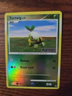 Turtwig 77/100 - Platinum Stamped Burger King Promo - Pokemon TCG Reverse Holo - Image 5