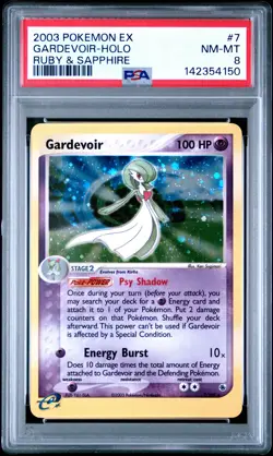 2003 POKEMON EX RUBY & SAPPHIRE #7 GARDEVOIR-HOLO PSA 8 - Image 1