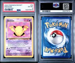 2000 Pokemon Rocket Drowzee #54 1st Edition PSA 6 - Image 3