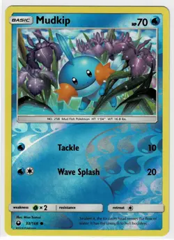 Mudkip 33/168 Pokemon Sun & Moon Celestial Storm Reverse Holo - Image 1
