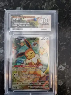 Eevee 173 Pokemon Center Promo ACE 10 Gem Mint Prismatic Evolutions ETB SVP173 - Image 1