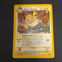 Pokemon Dark Raichu Team Rocket Secret Rare 70 HP 83/82 Holo Unlimited English - Image 1