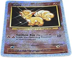 Pokemon Vulpix 98/110 Reverse Holo Legendary Collection Fireworks Foil LP - Image 2