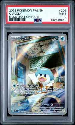 2023 POKEMON PAL EN-PALDEA EVOLVED ILLUSTRATION RARE #206 QUAXLY PSA 9 - Image 1