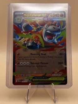 Pokemon Mega Camerupt EX 022/132 Me01: Mega Evolution Holo Double Rare 340 HP - Image 1