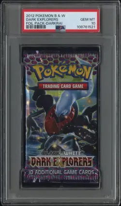 2012 POKEMON INT'L BLACK & WHITE DARK EXPLORERS FOIL PACK DARKRAI POP 6 - Image 1