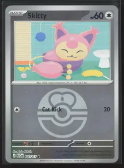 Skitty (Love Ball) Common ME: Ascended Heroes 165/217 NM Pokemon Reverse Holo - Image 1