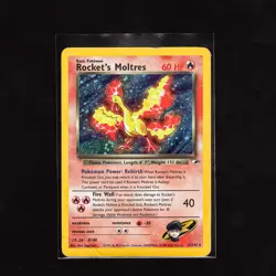 Rocket's Moltres 12/132 Holo Rare Gym Heroes Pokemon HP - Image 1