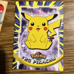 1999 Topps Pokemon #25 Pikachu TV Animation Edition Series Near Mint - Image 1