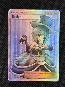 Pokemon Evelyn Full Art Ultra Rare Trainer Sm-Team Up Holo 175/181 !!DAMAGE!! - Image 1