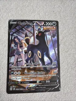 Pokemon TCG Umbreon V Full Art Single Strike Holo Ultra Rare TG22/TG30 - Image 1