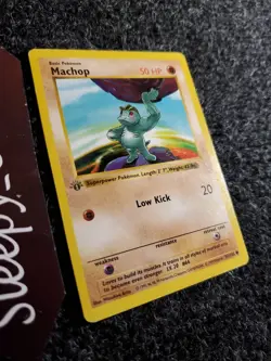 Machop 52/102 Pokemon Base Set 1st Edition Shadowless Common Near Mint (NM) 1999 - Image 3