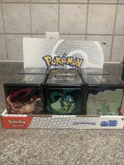 Pokemon Tcg Destined Rivals/Journey Together Stack Em High Tins Display - Image 1