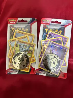 Pokemon Scarlet & Violet Premium Checklane Blisters - 2 Pack - Gengar & Machamp - Image 1