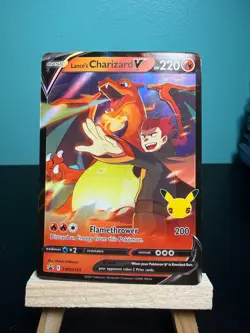 Pokemon Lance's Charizard V - SWSH133 - Celebrations 25th - Black Star - Image 1