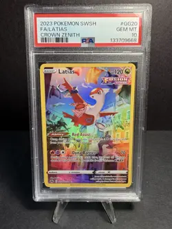 2023 POKEMON SWORD & SHIELD CROWN ZENITH #GG20 FULL ART/LATIAS PSA 10 - Image 1