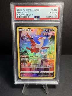 2023 POKEMON SWORD & SHIELD CROWN ZENITH #GG20 FULL ART/LATIAS PSA 10 - Image 2