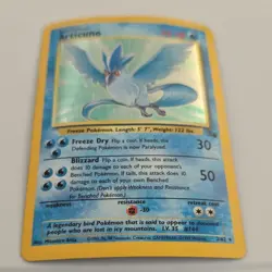 Pokemon Articuno Fossil Holo Rare 2/62 Unlimited 70 HP Basic 1999 English - Image 2