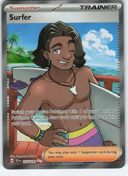 Surfer 235/191 Ultra Rare Holo SV08: Surging Sparks NM Pokemon - Image 1