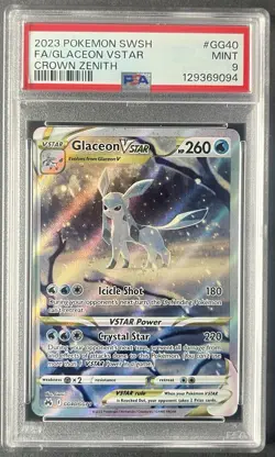 2023 Pokemon SWSH FA/Glaceon VSTAR Crown Zenith #GG40 PSA 9 - Image 1