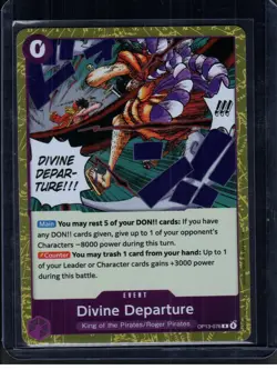 One Piece TCG English OP13-076 Divine Departure R Foil (X4) - Image 1