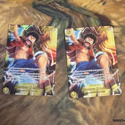 2x One Piece TCG Monkey.D.Luffy OP15-119 SEC Near Mint In Hand - Image 1