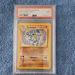 Pokemon Machomei 1999 German 1st Edition Holo PSA 9 Card #8/102 - Image 1