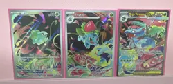 PACK FRESH Pokemon Bulbasaur Ivysaur Mega Venusaur EX Holo Card Lot Set of 3 - Image 2