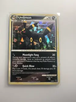Umbreon 10/90 HGSS Undaunted Holo Rare Pokemon Card MP - Image 1