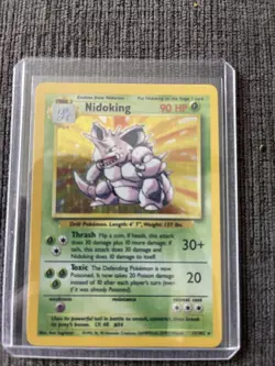 Nidoking 11/102 Base Set HOLO Rare Card Unlimited WOTC Pokemon TCG - Image 1