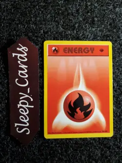 Pokemon Fire Energy 98/102 1st Edition Base Set Shadowless Card Near Mint - Image 1