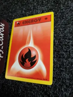 Pokemon Fire Energy 98/102 1st Edition Base Set Shadowless Card Near Mint - Image 2