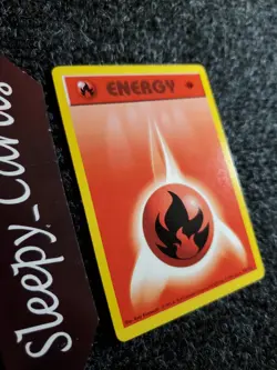 Pokemon Fire Energy 98/102 1st Edition Base Set Shadowless Card Near Mint - Image 3
