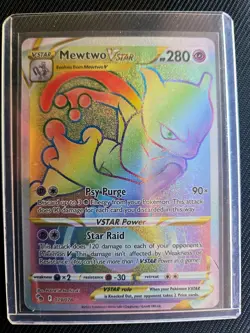Pokemon Mewtwo VSTAR 079/078 Secret Rare Full Art Holo Pokemon GO Card 280 HP - Image 1