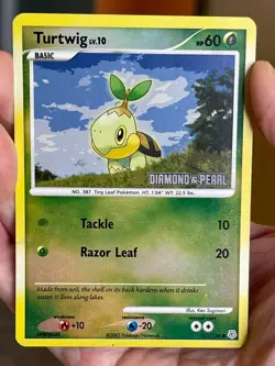 POKEMON TURTWIG LV.10 103/130 COMMON REVERSE HOLOFOIL DIAMOND & PEARL VLP CARD - Image 1