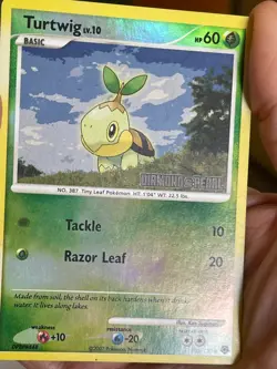 POKEMON TURTWIG LV.10 103/130 COMMON REVERSE HOLOFOIL DIAMOND & PEARL VLP CARD - Image 3
