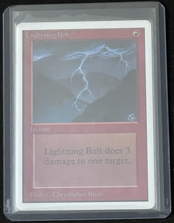 Lightning Bolt Unlimited Edition (1993) LP Vintage MTG Magic the Gathering - Image 2