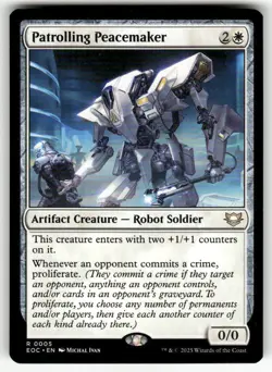 PATROLLING PEACEMAKER #5 MTG COMMANDER: EDGE OF ETERNITIES RARE - Image 1
